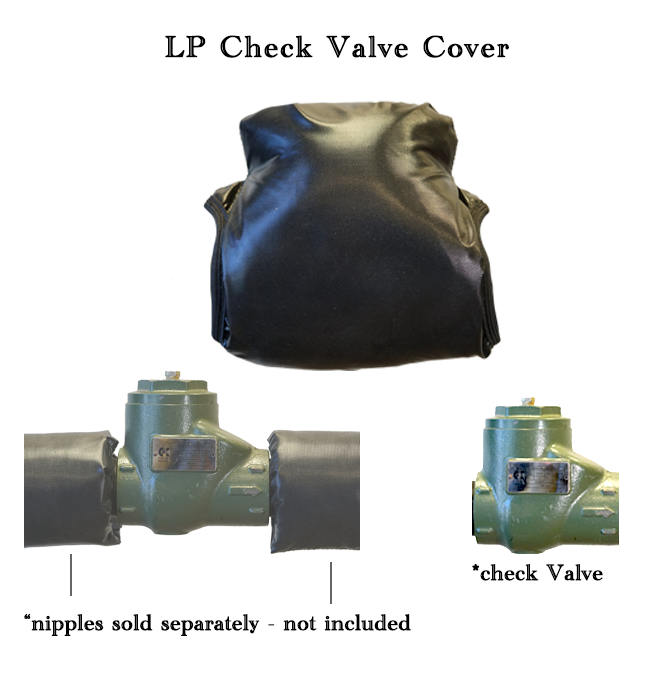 threaded check valve insulation cover over